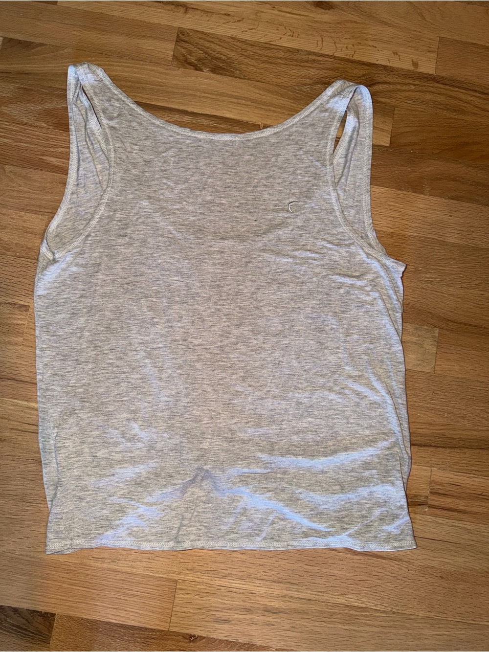 ZYIA Light Gray Women's Tank Top knotted back